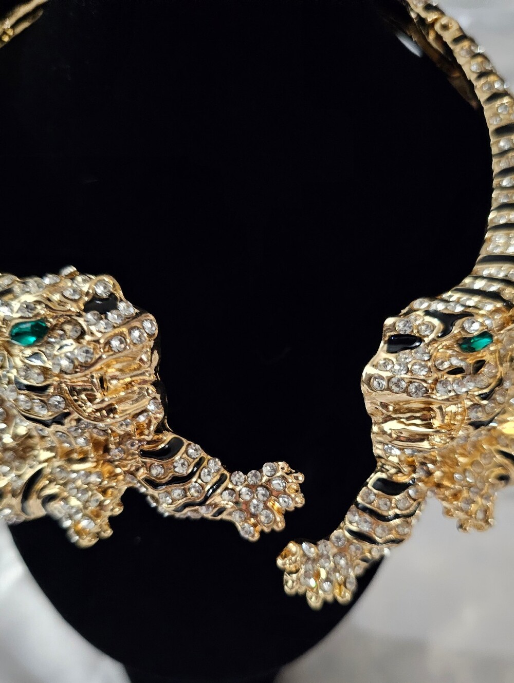 NWT Tiger Statement Jewelry Set Natasha Necklace & Bracelet Anna & Ava Ring Sz 8 - Picture 11 of 16